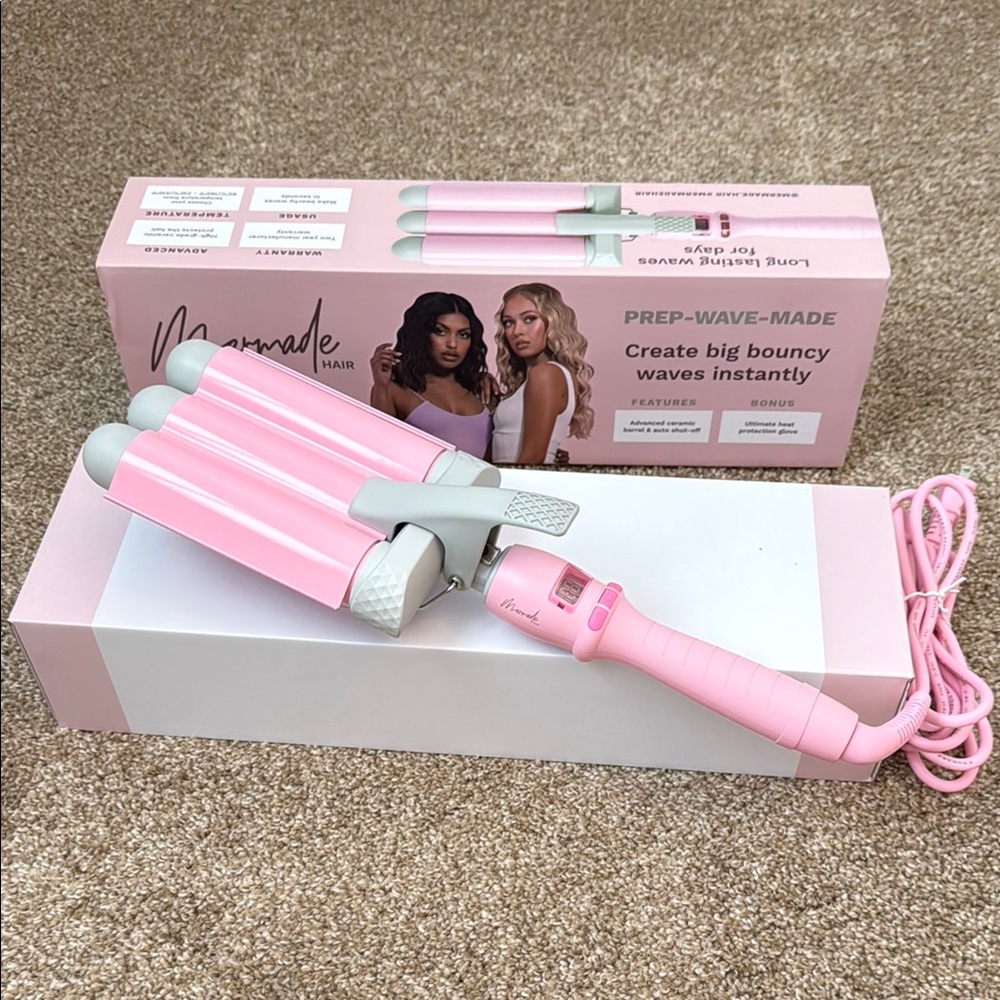 Mermade Hair Pink Wave Iron